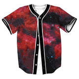 Baggy Baseball Jersey Short Sleeve Starry Sky Fashion Baseball Uniform