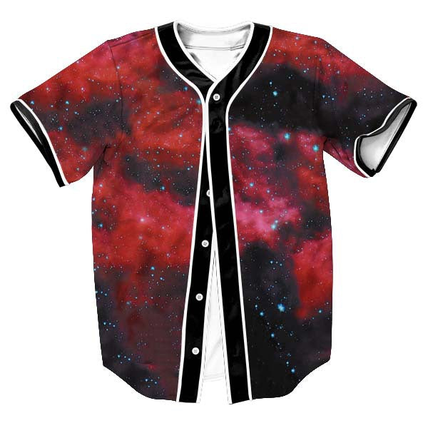 Baggy Baseball Jersey Short Sleeve Starry Sky Fashion Baseball Uniform