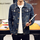 Paisley Denim Jacket Men's Jacket Spring and Autumn Loose