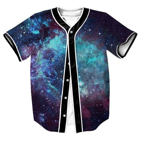 Baggy Baseball Jersey Short Sleeve Printed Fashion Button Baseball Uniform