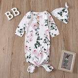 Knotted Baby Gown Children's Pajamas Spring and Autumn Men's and Women's Baby Anti-Kick Quilt Sleeping Bag