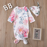 Knotted Baby Gown Toddler Pajamas Spring and Autumn Anti-Kicking Blanket Sleeping Bag