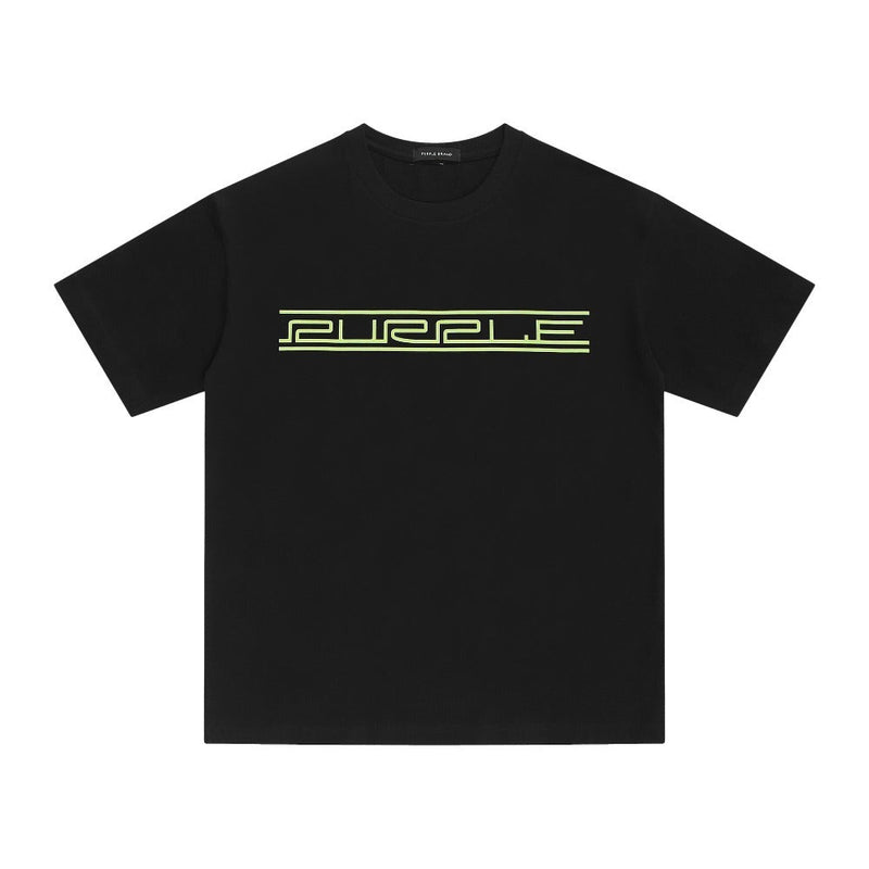 Purple Brand T Shirts Spring Hip Hop Men's and Women's Loose Casual Short-Sleeved T-shirt