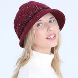 Women Winter Hats Knitted Hat Women's Autumn and Winter Bucket Hat plus Velvet Thickening