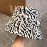 Leopard Fur Hat Stripe Bucket Hat