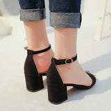 Nude Strappy Block Heels