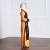 Muslim Women Stylish Kashibo Abaya Muslim Ladies Long Gown Islamic Clothing Jilbab Jalabiya Fashion Lace Robe