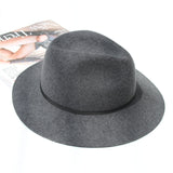 Fedora Golf Hats Fall/Winter Wool Top Hat Retro Wide