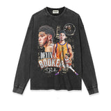 Devin Booker Shirt Devin Booker Printed American Style Loose Heavy Long Sleeve T-shirt round Neck