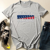 Let'S Go Brandon T Shirt Summer Printed Short Sleeve T-Shirt