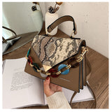 Sling Bags Contrast Color Serpentine Bag Crossbody Women's Bag Mobile Phone Bag