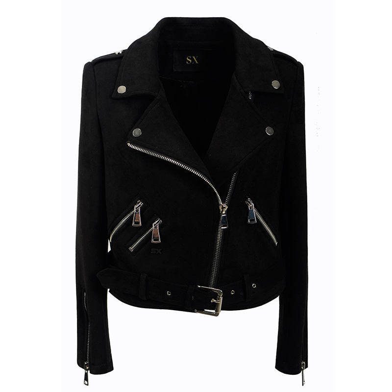 Leather Biker Coat Gothic Leather Jacket Women Pu Jackets Slim Fit Short Jacket Fashion