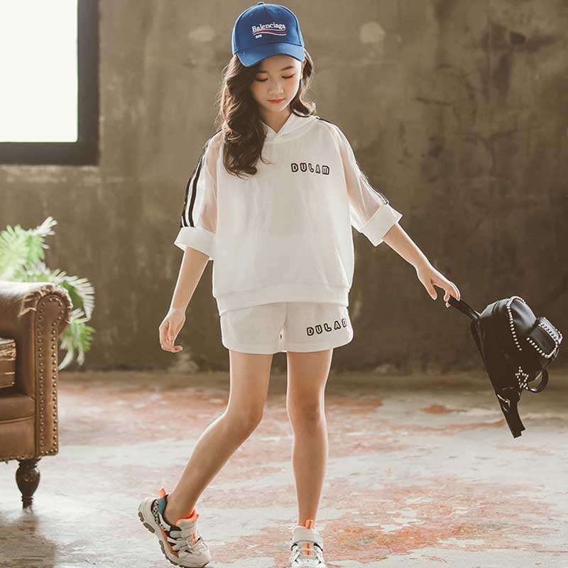 Summer Suit Children's Short Sleeve Pants Two-Piece Children Girl's & Short 2 Piece Set