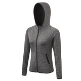 BBL Jacket Women's Autumn and Winter Exercise Coat Training Running Color Matching Zipper Hoodie