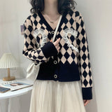 Preppy Aesthetic Sweater Autumn Fashionable Knitted Cardigan Women's Wide Long Sleeve