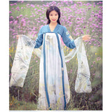 Chinese Traditional Dress Ink Printing Chiffon Dress