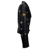 Leather Biker Coat Gothic Leather Jacket Women Pu Jackets Embroidery Short Lapel Motorcycle Jacket