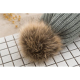 Toboggan Hat Hat Female Autumn Winter Fur Ball Woolen Cap Warm Pullover Cap