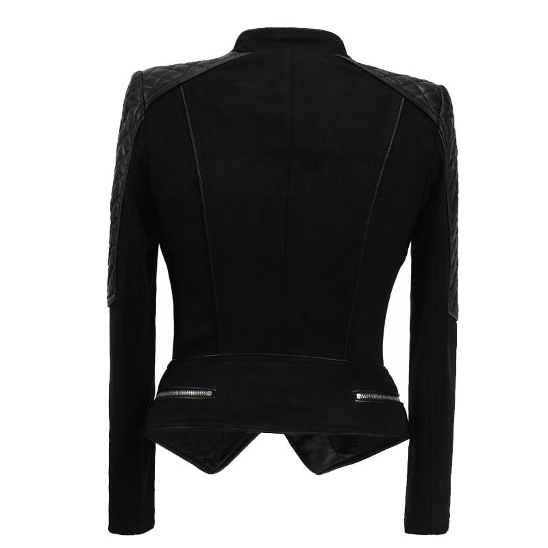 Leather Biker Coat Gothic Leather Jacket Women Pu Jackets Slim Fit Short Leather Jacket Motorcycle Clothing