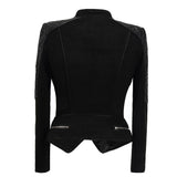 Leather Biker Coat Gothic Leather Jacket Women Pu Jackets Slim Fit Short Leather Jacket Motorcycle Clothing