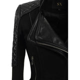 Leather Biker Coat Gothic Leather Jacket Women Pu Jackets Slim Fit Short Leather Jacket Motorcycle Clothing