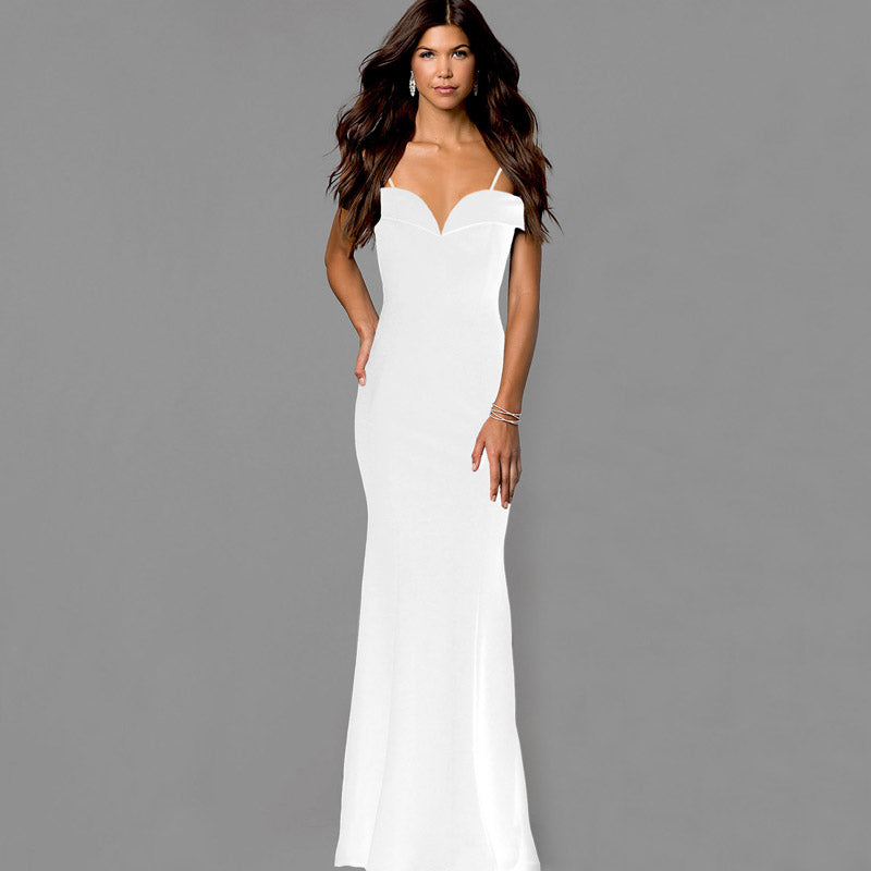 Formal Dresses & Gowns Women's One-Neck Strap Evening Long Dress Cocktail Dress