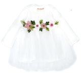 Girl Dress Stitching Bubble Knitted Long Sleeve Princess Dress