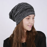 Women Winter Hats Autumn and Winter Sleeve Cap Men's and Women's Knitted Wool