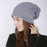 Women Winter Hats Knitted Wool Hat Solid Color Hat Autumn and Winter