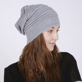 Women Winter Hats Autumn and Winter Sleeve Cap Men's and Women's Knitted Wool