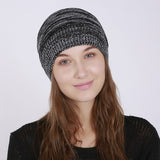 Women Winter Hats Autumn and Winter Sleeve Cap Men's and Women's Knitted Wool