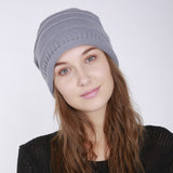 Women Winter Hats Knitted Wool Hat Solid Color Hat Autumn and Winter