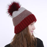 Women Winter Hats Autumn and Winter Knitted Wool Hat Warm Ladies
