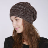 Women Winter Hats Autumn and Winter Sleeve Cap Men's and Women's Knitted Wool