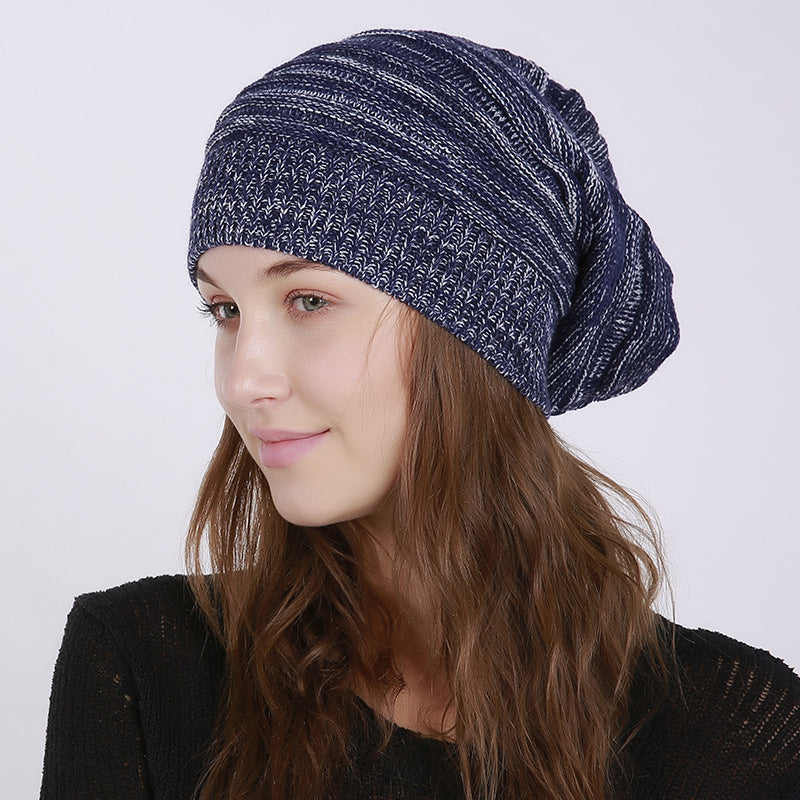 Women Winter Hats Autumn and Winter Sleeve Cap Men's and Women's Knitted Wool