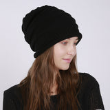 Women Winter Hats Knitted Wool Hat Solid Color Hat Autumn and Winter