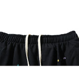Kanye West Sunday Service Pant Color Splash-Ink Loose Straight Sports Terry Shorts