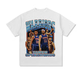 Stephen Curry Shirt Curry Printed Short-Sleeved T-shirt Heavy Cotton Distressed Vintage