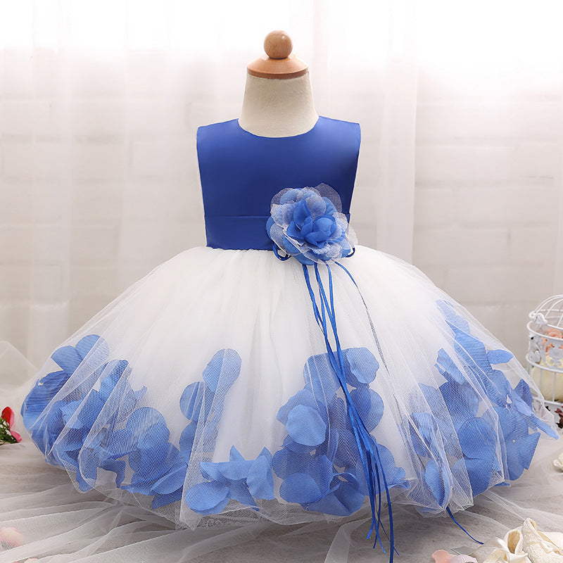 Toddler Girls Sequin Gown Dress Girls' Petal Dress Baby Toddler Princess Gown Dress