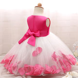 Toddler Girls Sequin Gown Dress Baby Toddler Princess Gown Dress Petals Full Moon Puffy Children Shirt