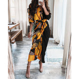 Nina Parker Graffiti Dress Long Sleeve Button Dress Long Dress