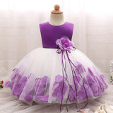 Toddler Girls Sequin Gown Dress Baby Toddler Princess Gown Dress Petals Full Moon Puffy Children Shirt
