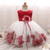 Toddler Girls Sequin Gown Dress Girls' Wedding Dress Summer Sleeveless Petals Children Shirt Children's Costume