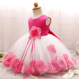 Toddler Girls Sequin Gown Dress Baby Toddler Princess Gown Dress Petals Full Moon Puffy Children Shirt