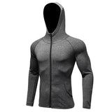Moisture Wicking Hoodie Men's Autumn and Winter Exercise Coat Casual Hooded