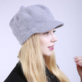 Women Winter Hats Autumn and Winter Solid Color Wool Hat