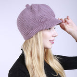 Women Winter Hats Autumn and Winter Solid Color Wool Hat