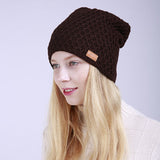Women Winter Hats Knitted Men and Women Sleeve Cap Winter