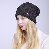 Women Winter Hats Men's and Women's Hats Sleeve Cap Winter Knitting Earmuffs Hat