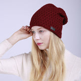 Women Winter Hats Knitted Men and Women Sleeve Cap Winter